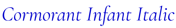 Cormorant Infant Italic लिपि